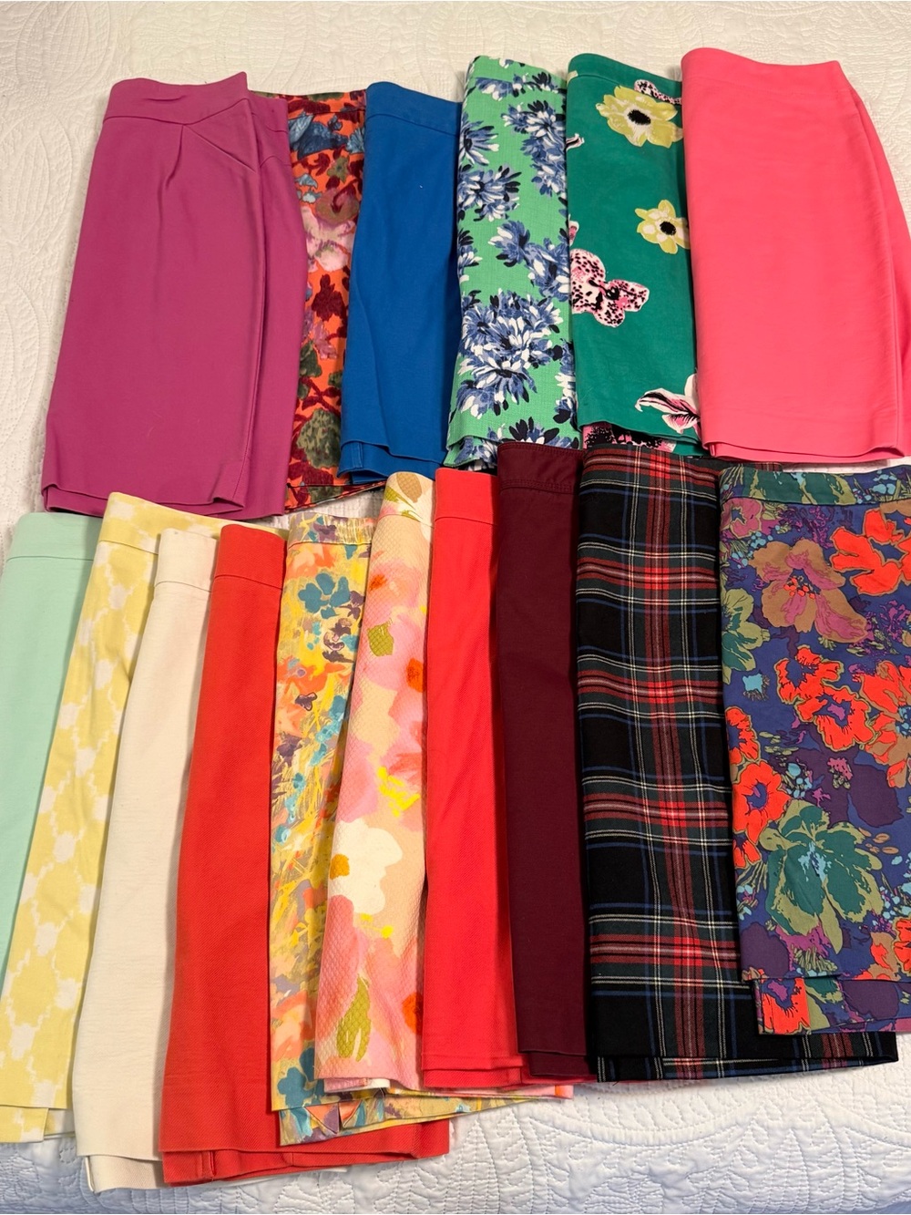 J.Crew Women's Size 8 Pencil Skirt Lot 17 Skirts HTF Patterns Plaid Floral Ikat